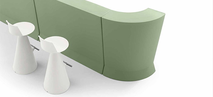Design műanyag bár asztal HPL lappal