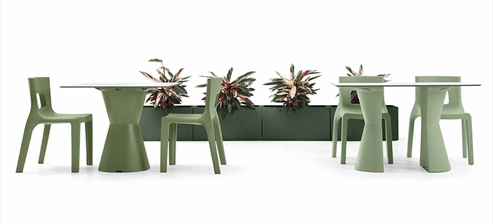 Design műanyag asztal és szék