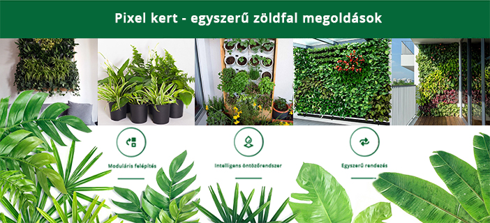 Pixel kert – zöldfal megoldások